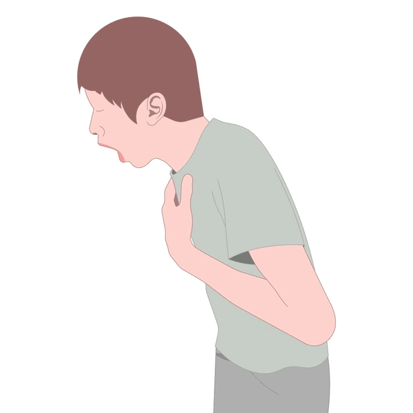 Difficulty swallowing or feeling of food stuck in the chest
